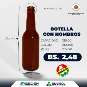 BOTELLA CON HOMBROS 335 CC.