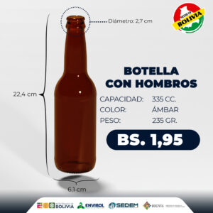 BOTELLA CON HOMBROS 335 CC.