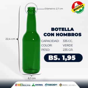 BOTELLA CON HOMBROS 355 CC.