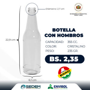 BOTELLA CON HOMBROS 355 CC.