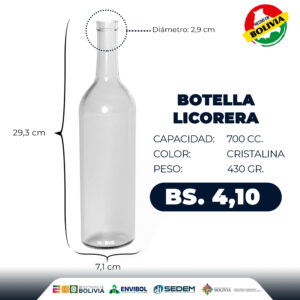 BOTELLA LICORERA 700 CC.