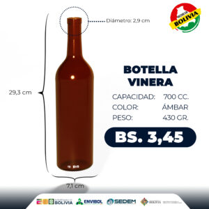 BOTELLA VINERA 700 CC.