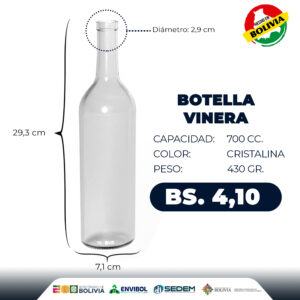 BOTELLA VINERA 700 CC.