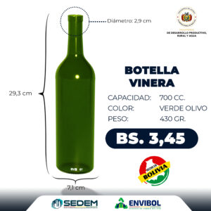 BOTELLA VINERA 700 CC.