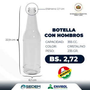 BOTELLA CON HOMBROS 355 CC.