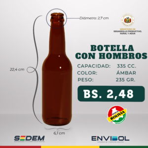 BOTELLA CON HOMBROS 335 CC.