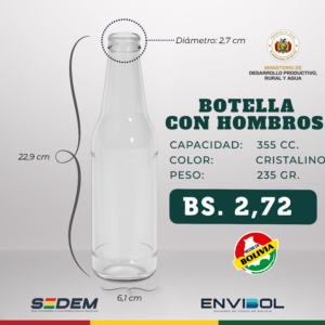 BOTELLA CON HOMBROS 355 CC.