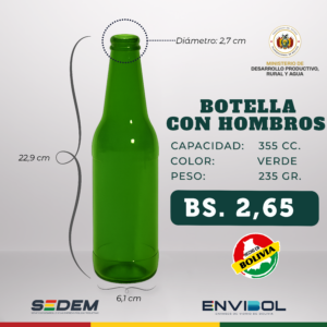 BOTELLA CON HOMBROS 355 CC.
