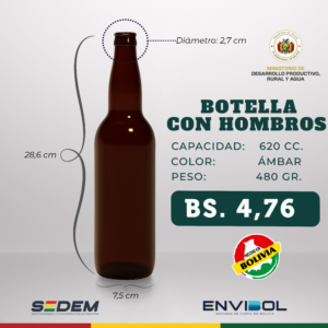 BOTELLA CON HOMBROS 620 CC.