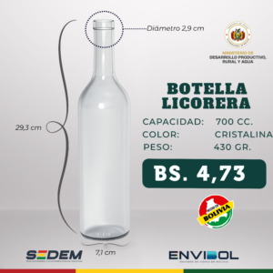 BOTELLA LICORERA 700 CC.