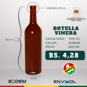 BOTELLA VINERA 700 CC.
