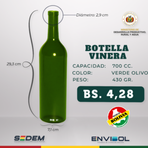 BOTELLA VINERA 700 CC.