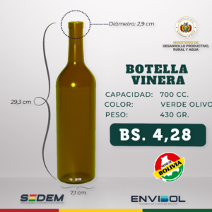 BOTELLA VINERA 700 CC.